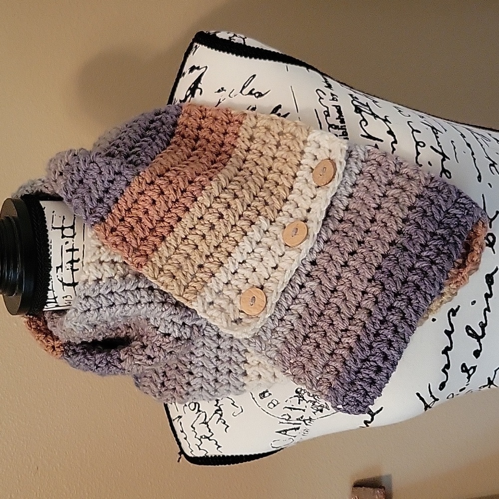 Crochet Neck Cowl Neutral Colored Versatile Acrylic Neck Scarf - New OSFM